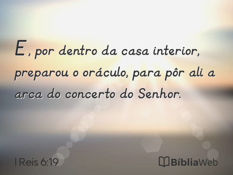 I Reis 6:19 em imagem para compartilhar