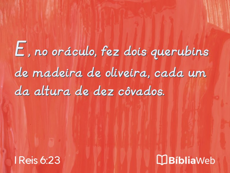I Reis 6:23 em imagem para compartilhar