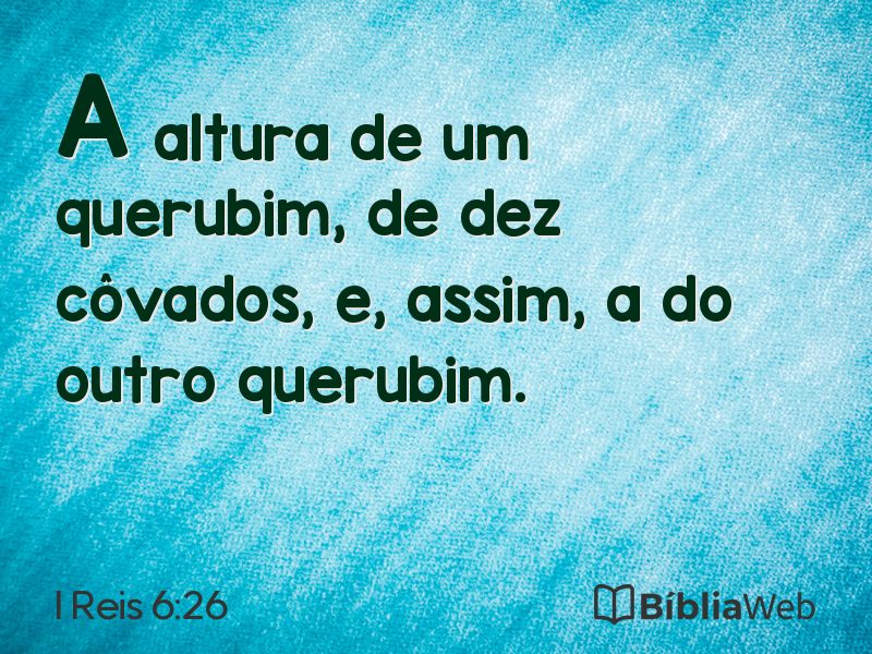 I Reis 6:26 em imagem para compartilhar