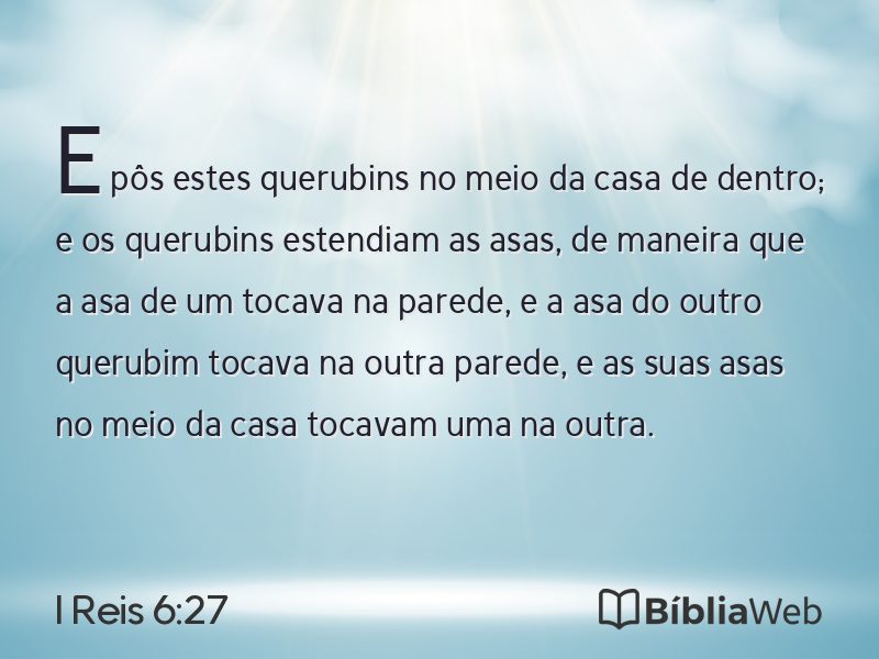 I Reis 6:27 em imagem para compartilhar