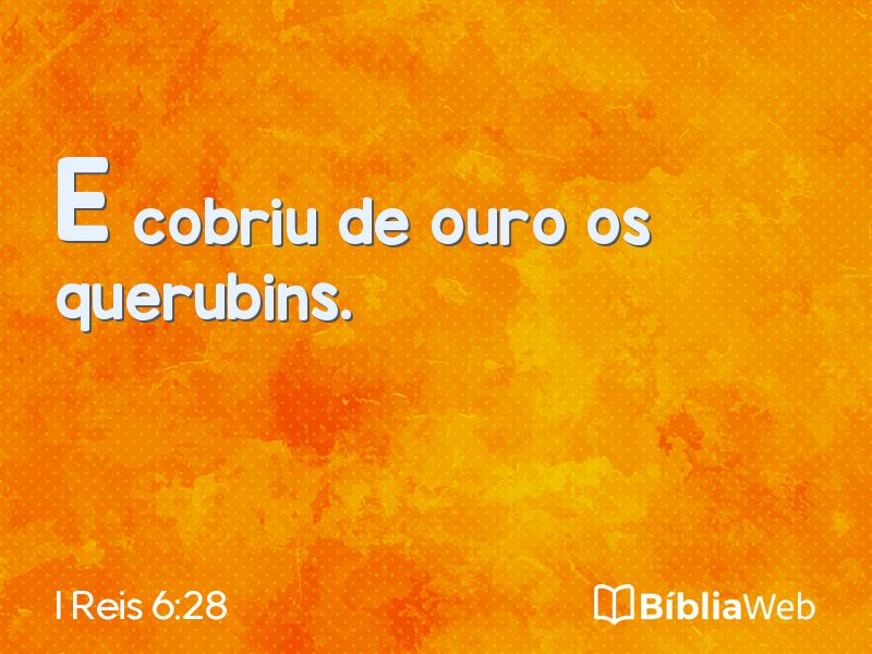 I Reis 6:28 em imagem para compartilhar