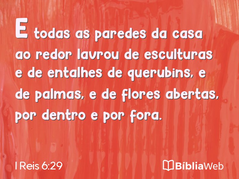 I Reis 6:29 em imagem para compartilhar