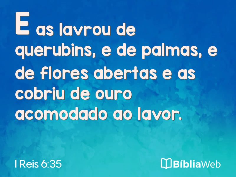 I Reis 6:35 em imagem para compartilhar