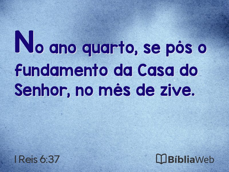 I Reis 6:37 em imagem para compartilhar
