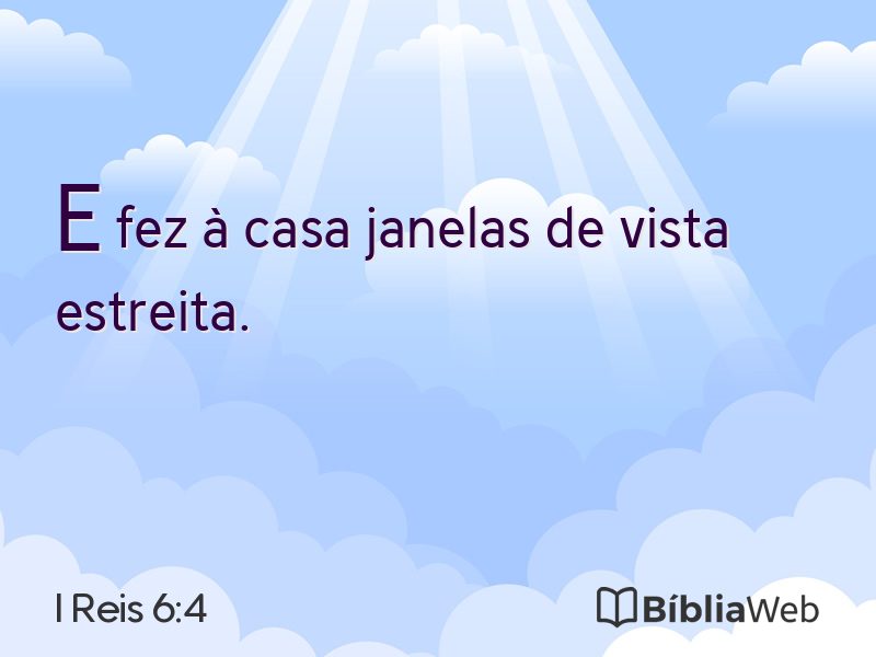 I Reis 6:4 em imagem para compartilhar