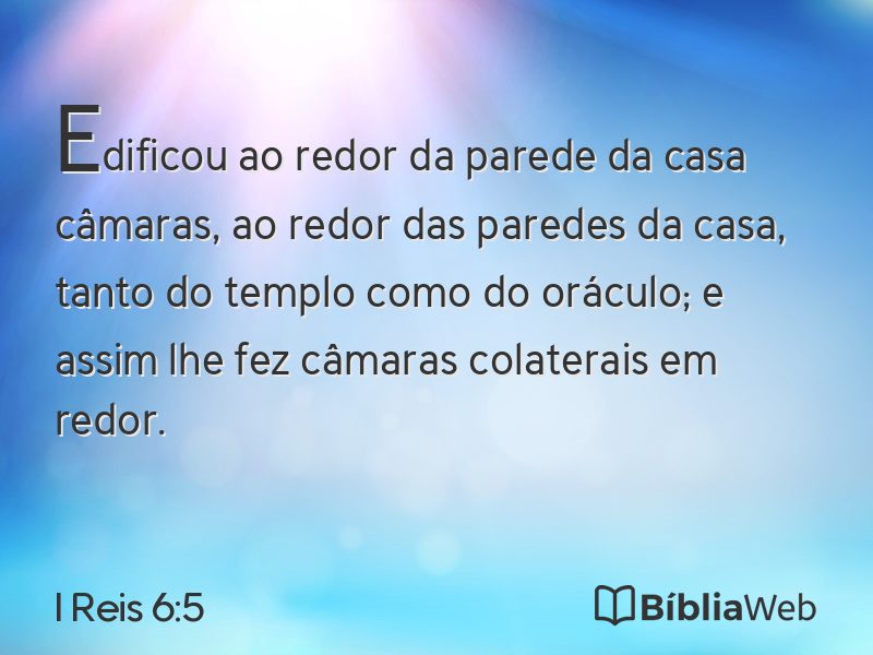 I Reis 6:5 em imagem para compartilhar