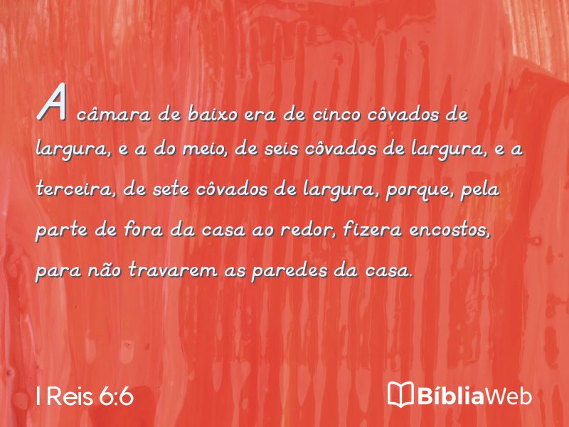 I Reis 6:6 em imagem para compartilhar