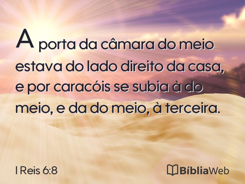 I Reis 6:8 em imagem para compartilhar