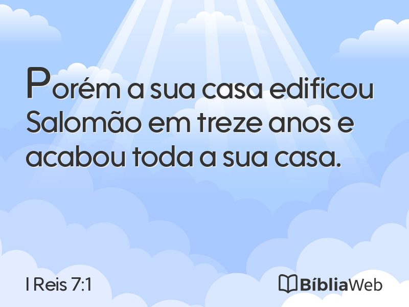 I Reis 7:1 em imagem para compartilhar