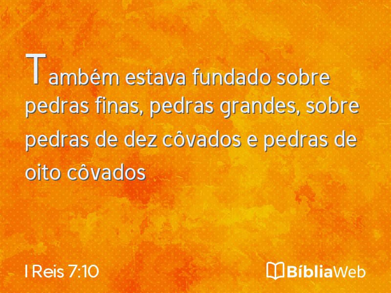 I Reis 7:10 em imagem para compartilhar