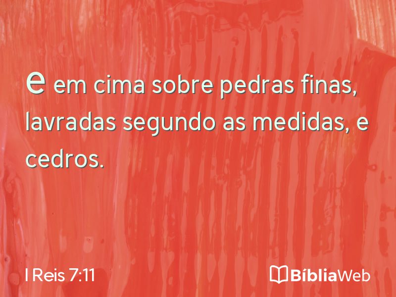 I Reis 7:11 em imagem para compartilhar