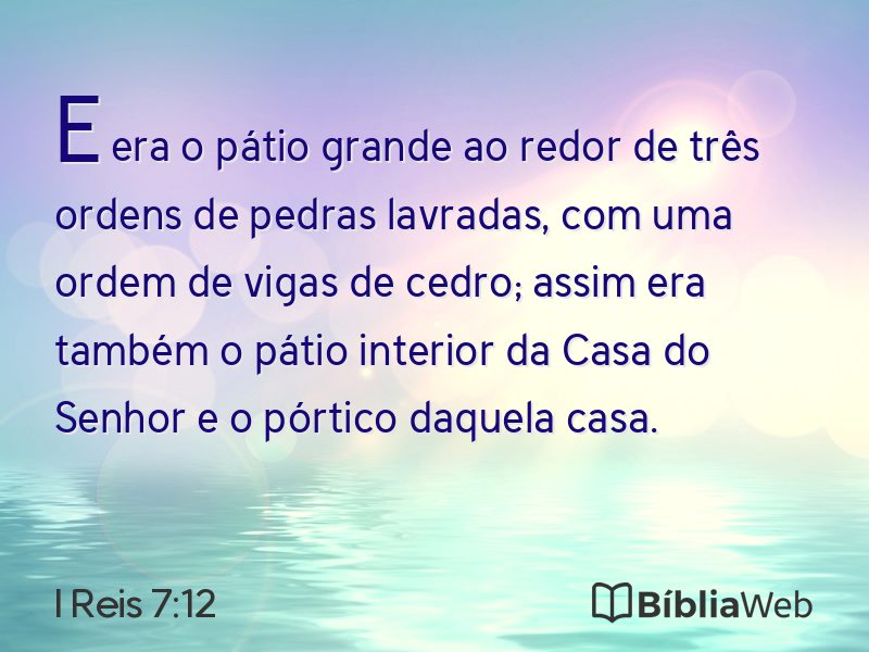 I Reis 7:12 em imagem para compartilhar