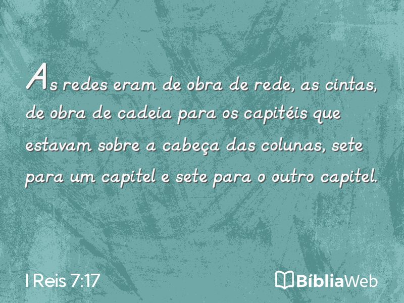 I Reis 7:17 em imagem para compartilhar