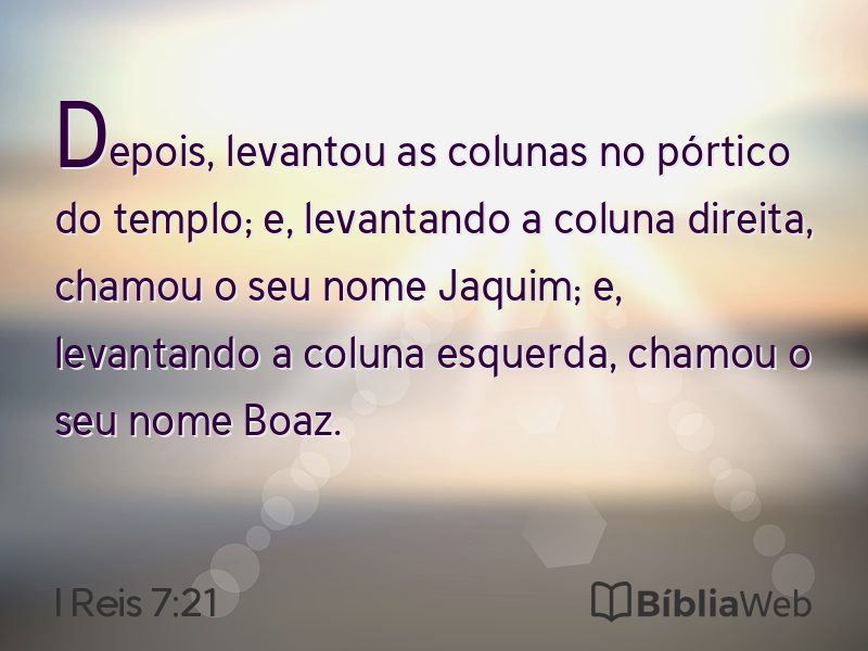 I Reis 7:21 em imagem para compartilhar