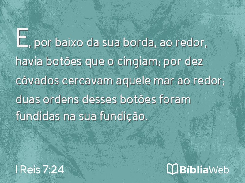 I Reis 7:24 em imagem para compartilhar