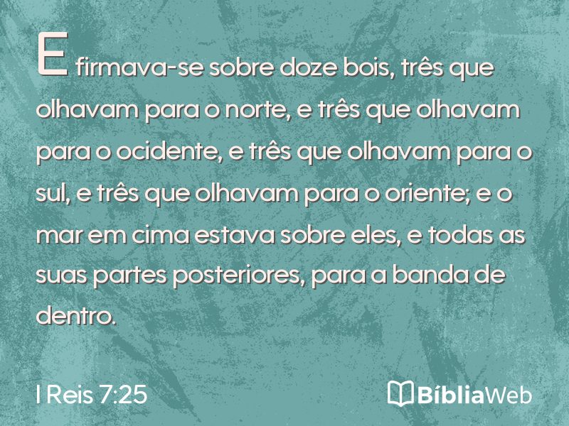I Reis 7:25 em imagem para compartilhar