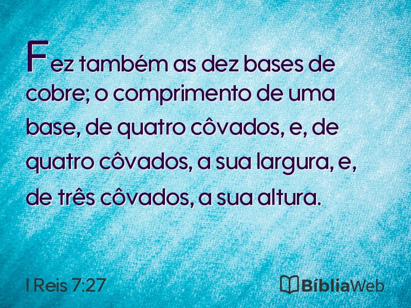 I Reis 7:27 em imagem para compartilhar