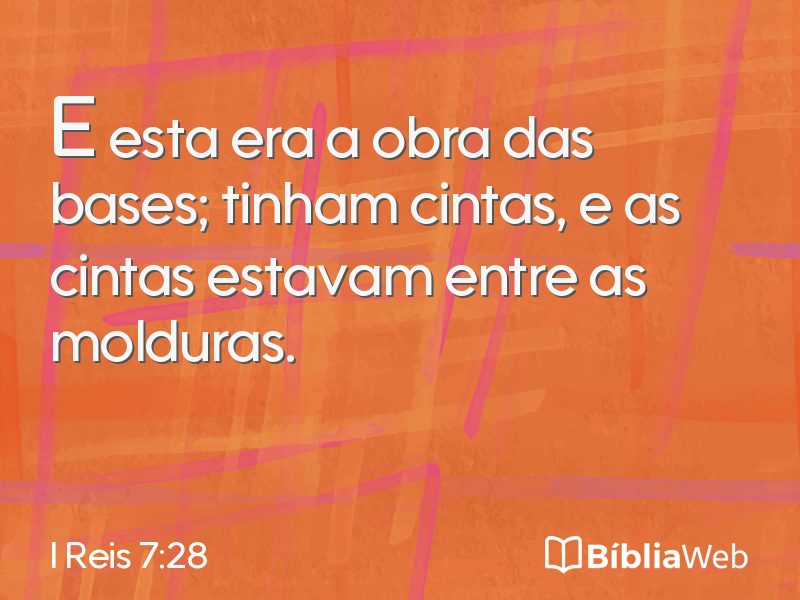 I Reis 7:28 em imagem para compartilhar