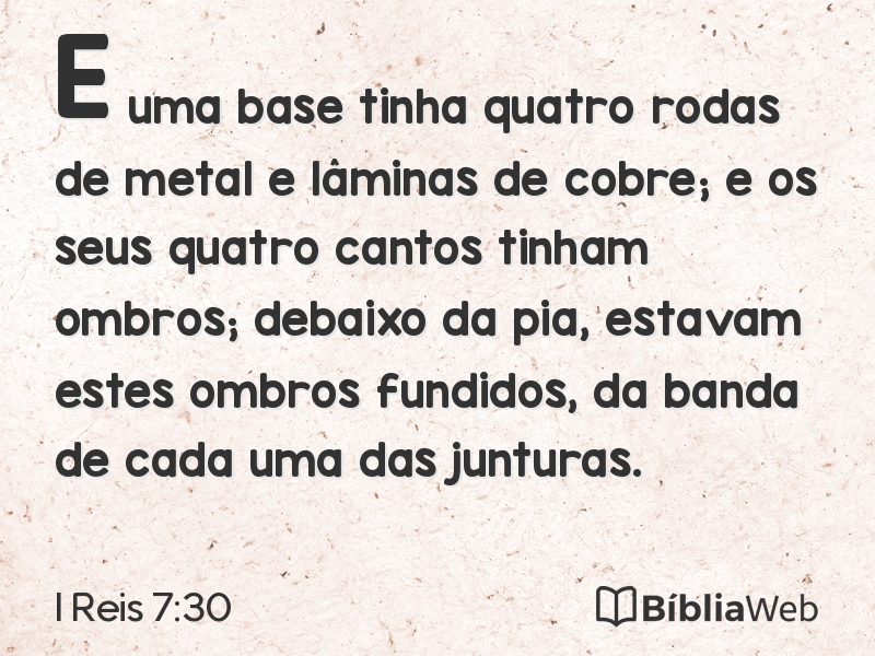 I Reis 7:30 em imagem para compartilhar