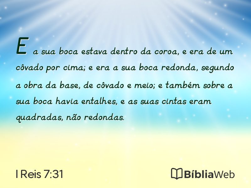 I Reis 7:31 em imagem para compartilhar