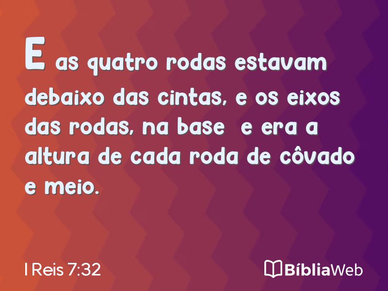 I Reis 7:32 em imagem para compartilhar