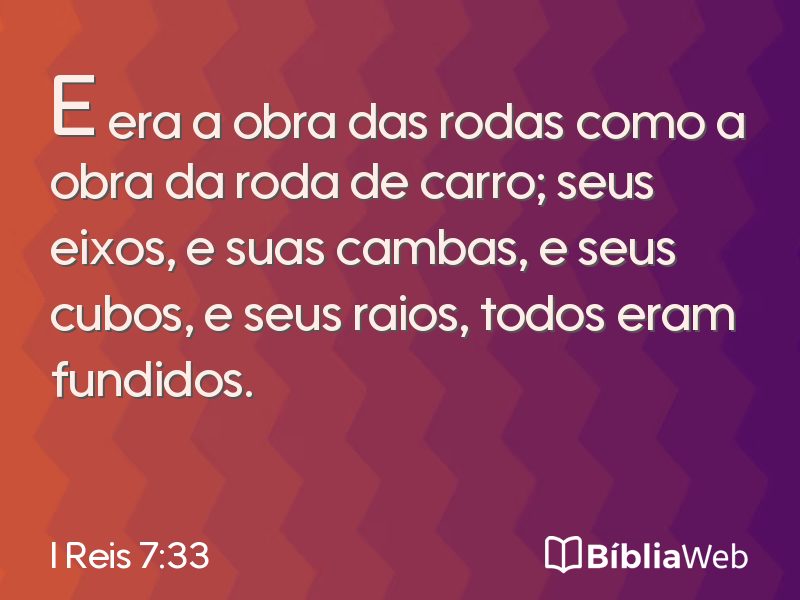 I Reis 7:33 em imagem para compartilhar
