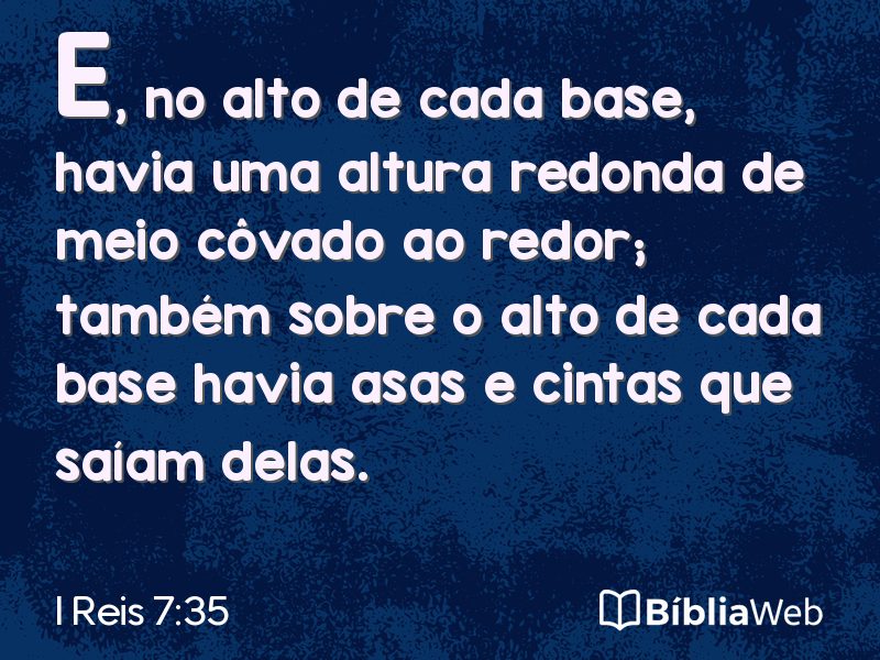 I Reis 7:35 em imagem para compartilhar