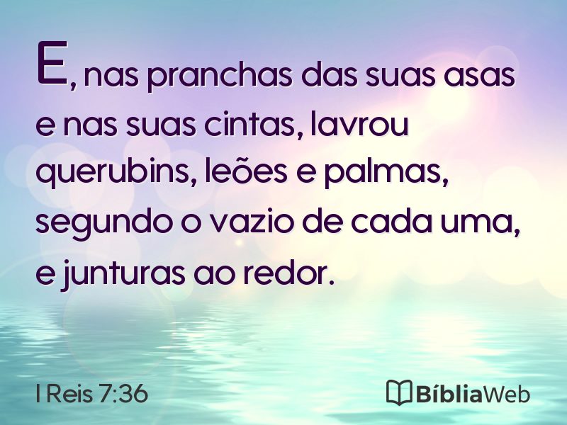I Reis 7:36 em imagem para compartilhar