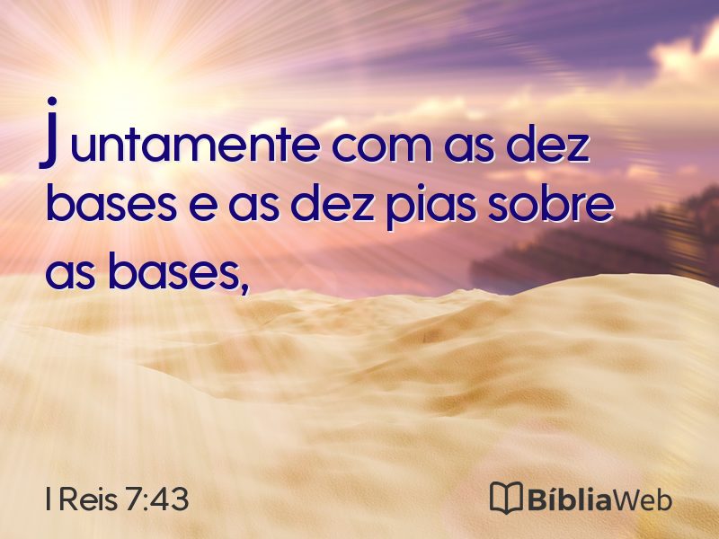 I Reis 7:43 em imagem para compartilhar