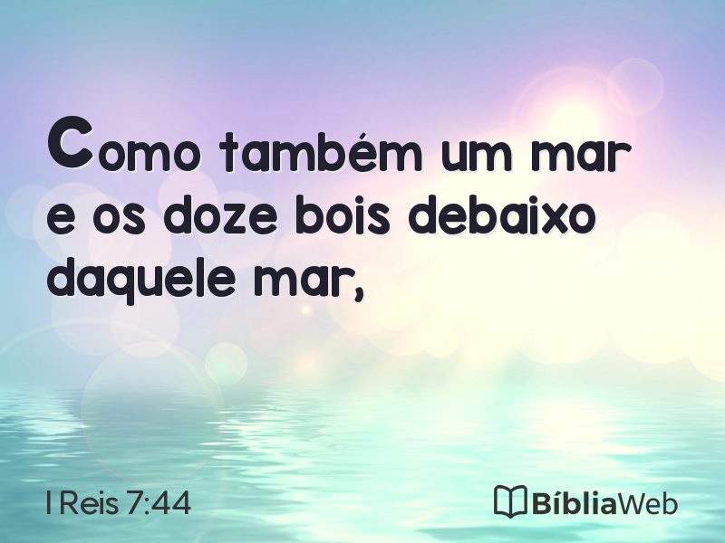 I Reis 7:44 em imagem para compartilhar