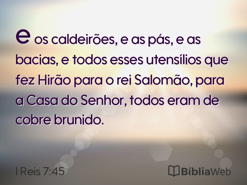 I Reis 7:45 em imagem para compartilhar
