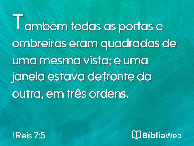I Reis 7:5 em imagem para compartilhar