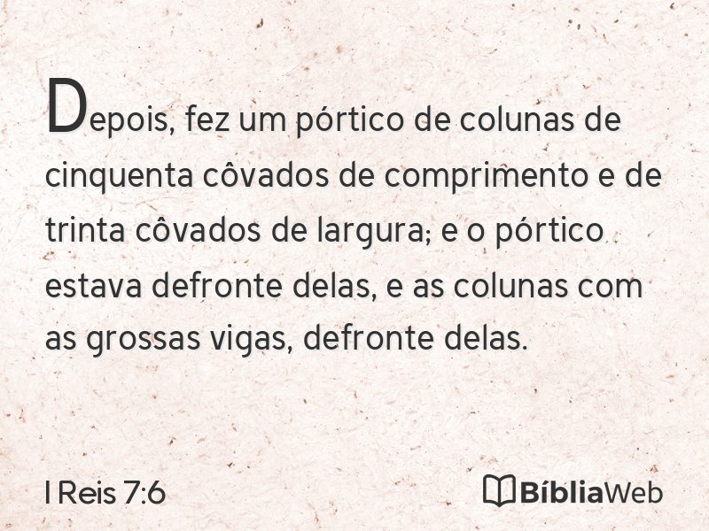 I Reis 7:6 em imagem para compartilhar