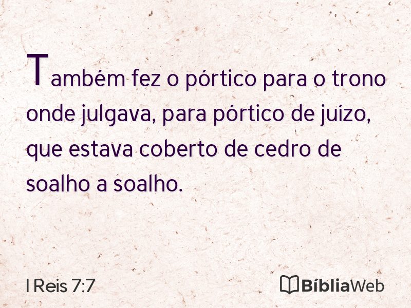 I Reis 7:7 em imagem para compartilhar