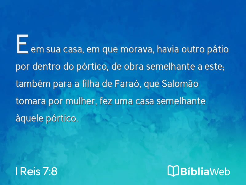 I Reis 7:8 em imagem para compartilhar