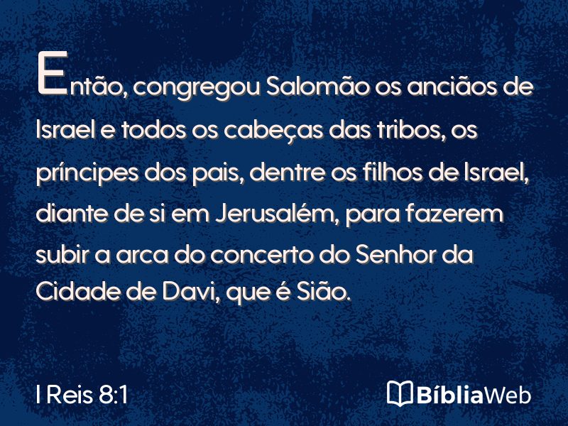 I Reis 8:1 em imagem para compartilhar