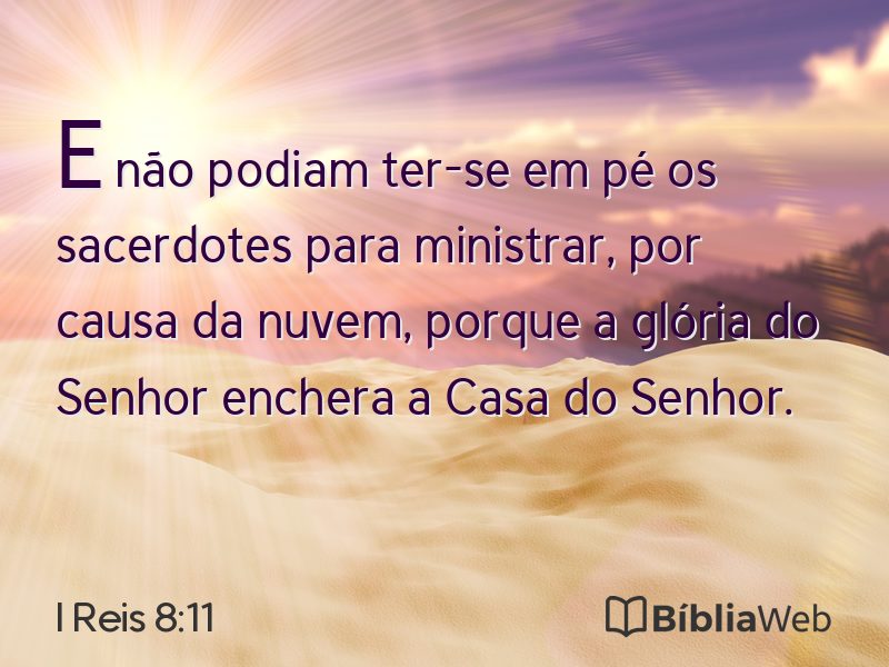 I Reis 8:11 em imagem para compartilhar