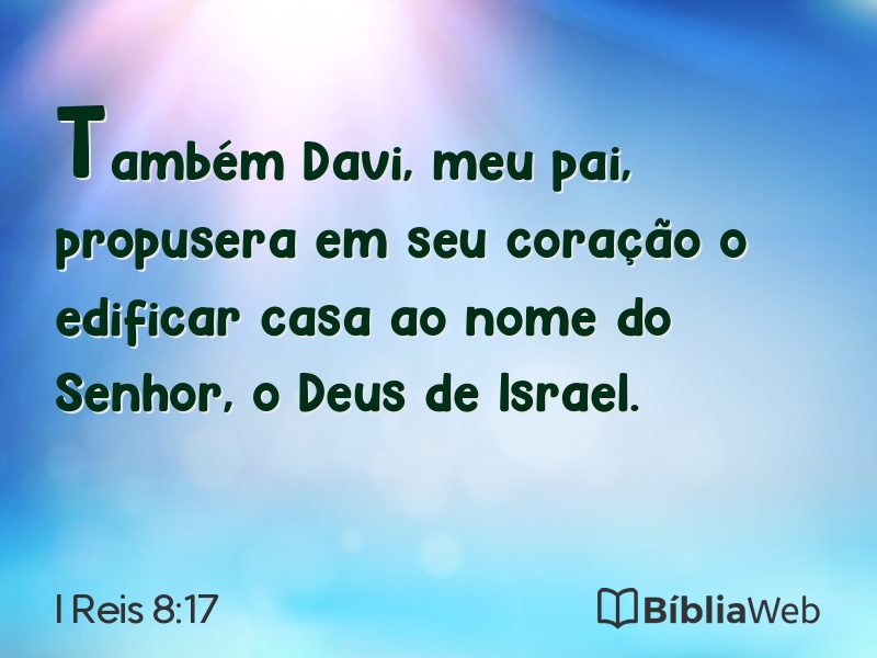 I Reis 8:17 em imagem para compartilhar