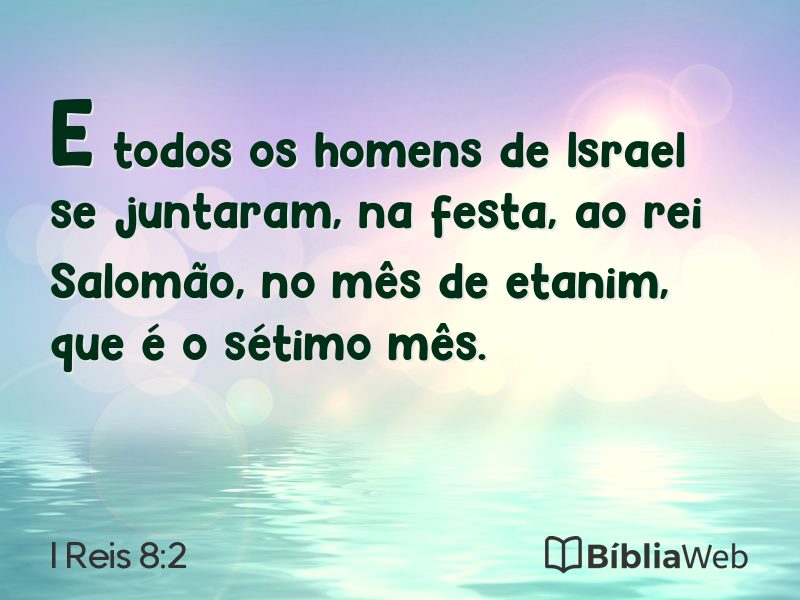 I Reis 8:2 em imagem para compartilhar