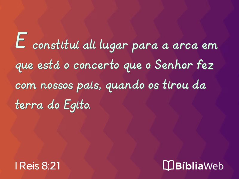 I Reis 8:21 em imagem para compartilhar