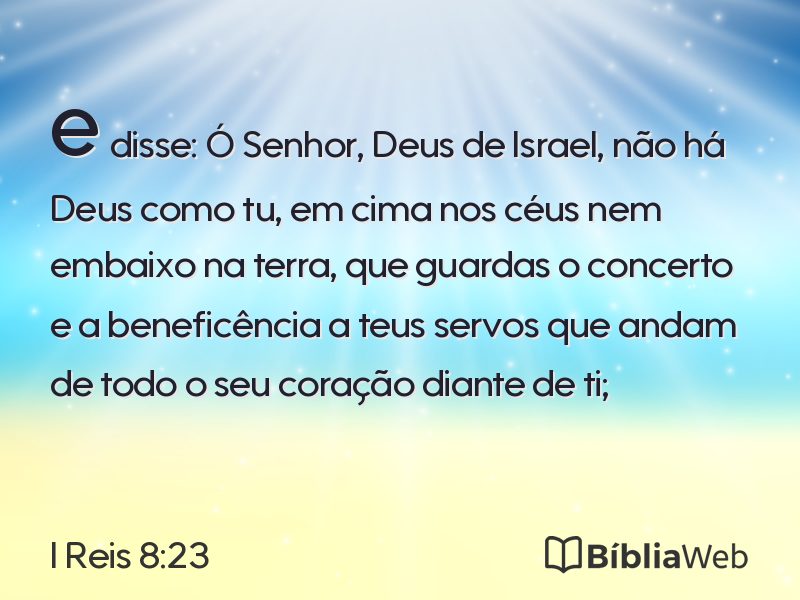I Reis 8:23 em imagem para compartilhar