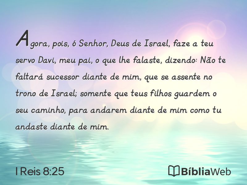 I Reis 8:25 em imagem para compartilhar