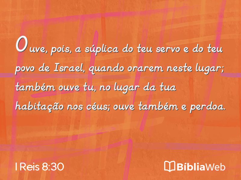 I Reis 8:30 em imagem para compartilhar