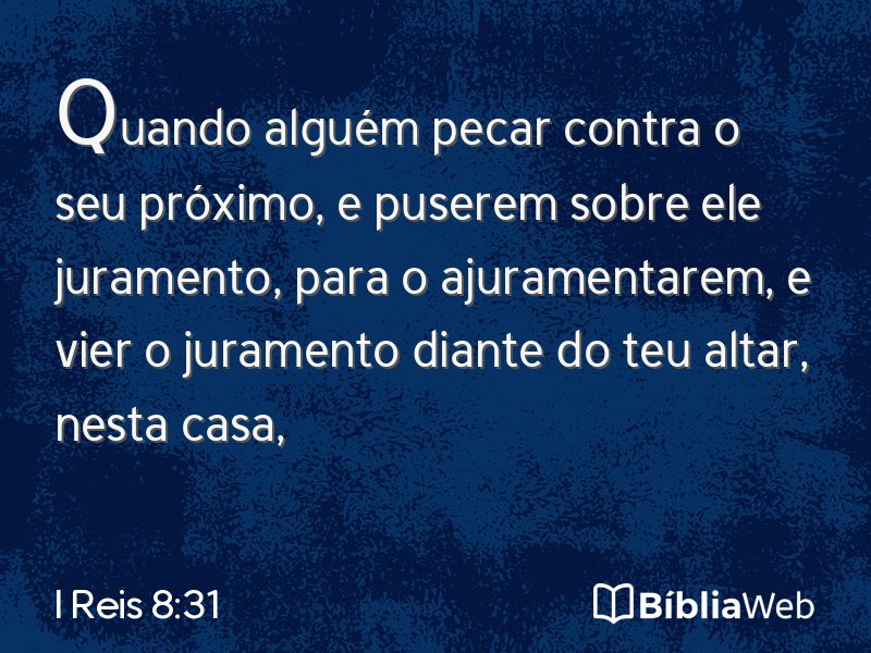 I Reis 8:31 em imagem para compartilhar