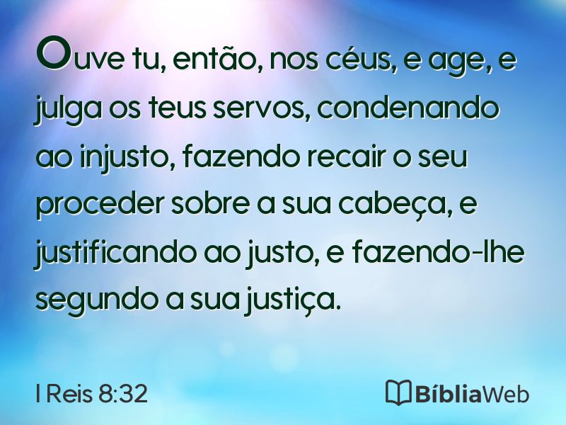 I Reis 8:32 em imagem para compartilhar