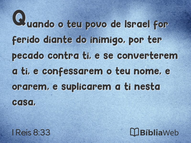 I Reis 8:33 em imagem para compartilhar