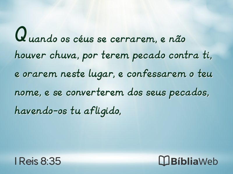 I Reis 8:35 em imagem para compartilhar