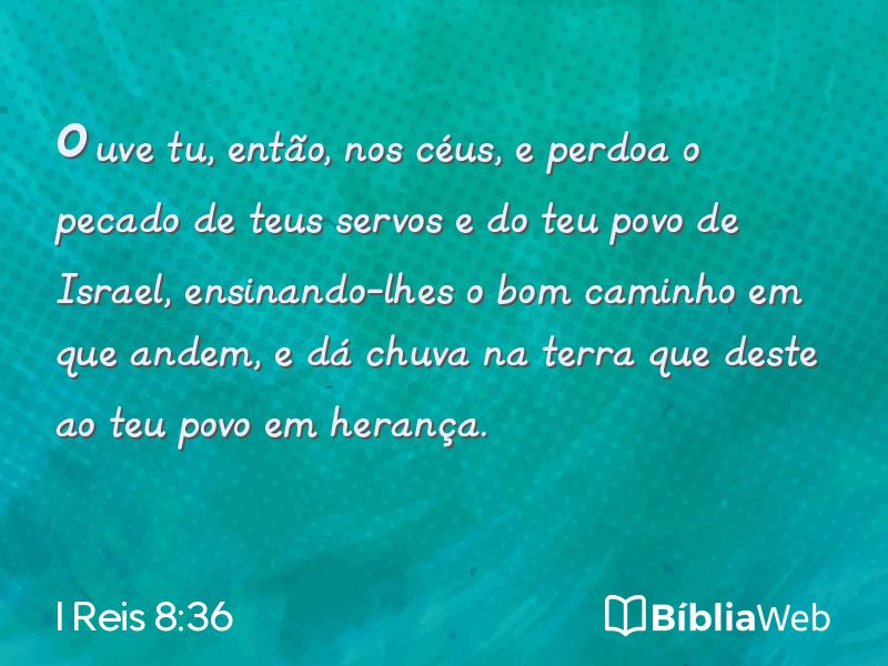 I Reis 8:36 em imagem para compartilhar
