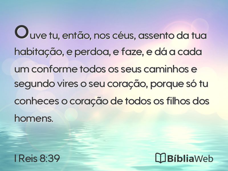 I Reis 8:39 em imagem para compartilhar