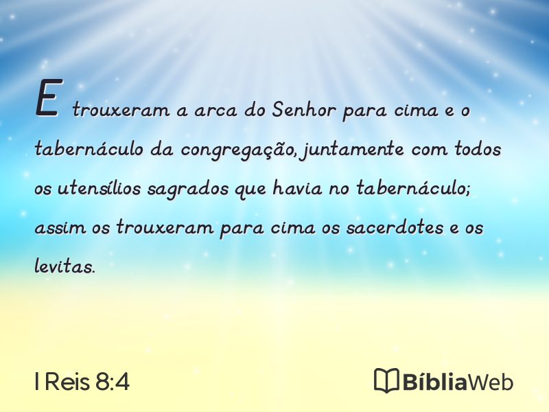 I Reis 8:4 em imagem para compartilhar